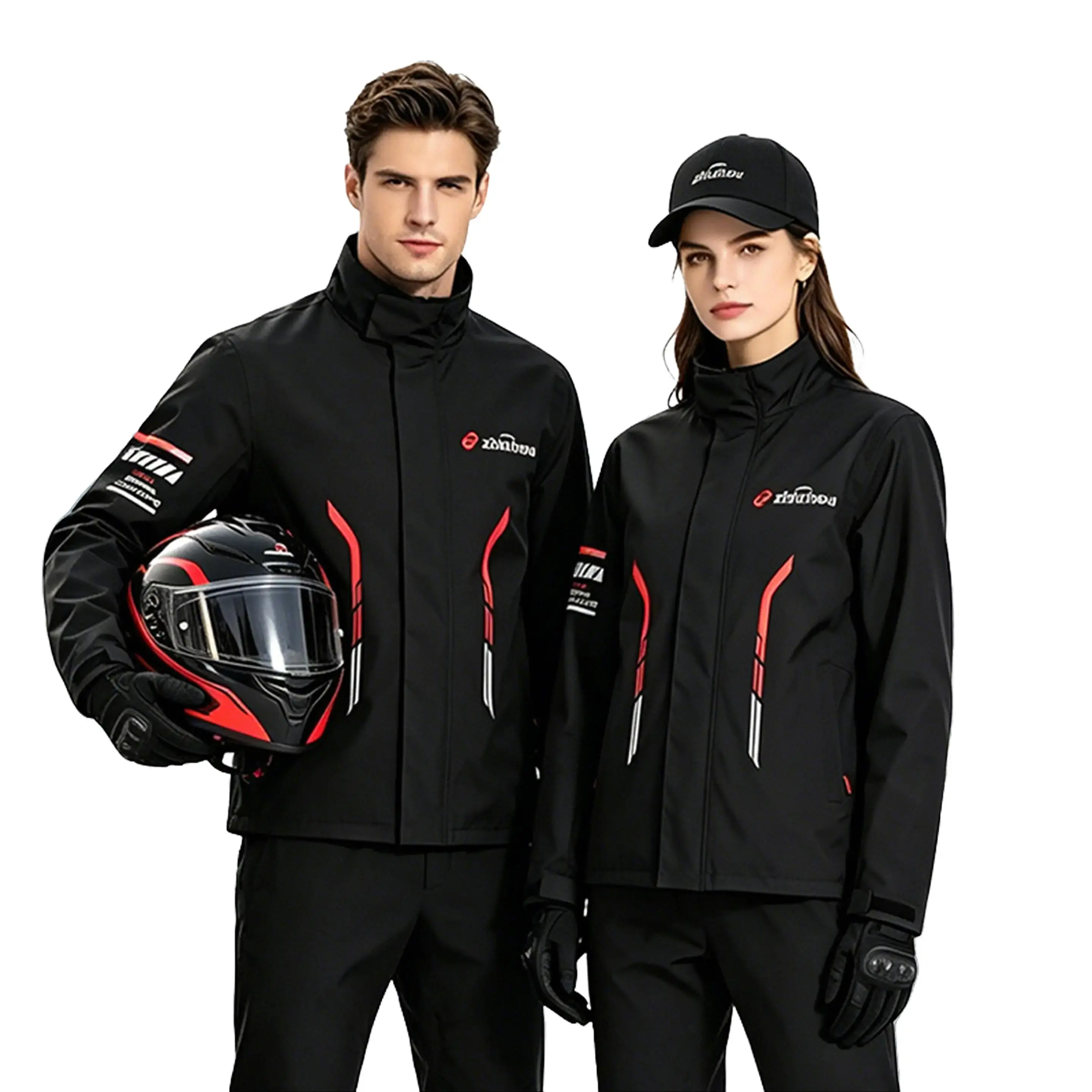 Men’s Foldable Waterproof Rainwear Set | Lightweight design, zippered pockets, adjustable hood, Velcro closure, suitable for golf, hiking, and cycling, 2-piece set (raincoat and long pants)