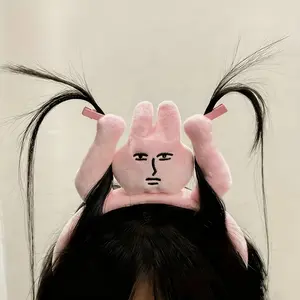 Fun Hand Raise, Pull Your Hair into a Bunny Headband, Fun Fun Fun Fun Headband, Grab Bangs and Hair Strands, Cartoon Headband, Bunny Earbands