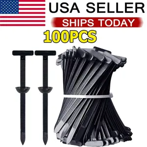 SJPACK 50/100 PCS Nylon Universal Cable Tie Buckle Heavy Duty Self-Locking Zip Ties Holder for Secure Fastening