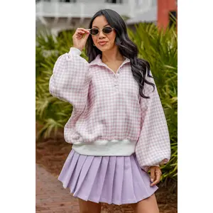Blush Picnic Gingham Pullover