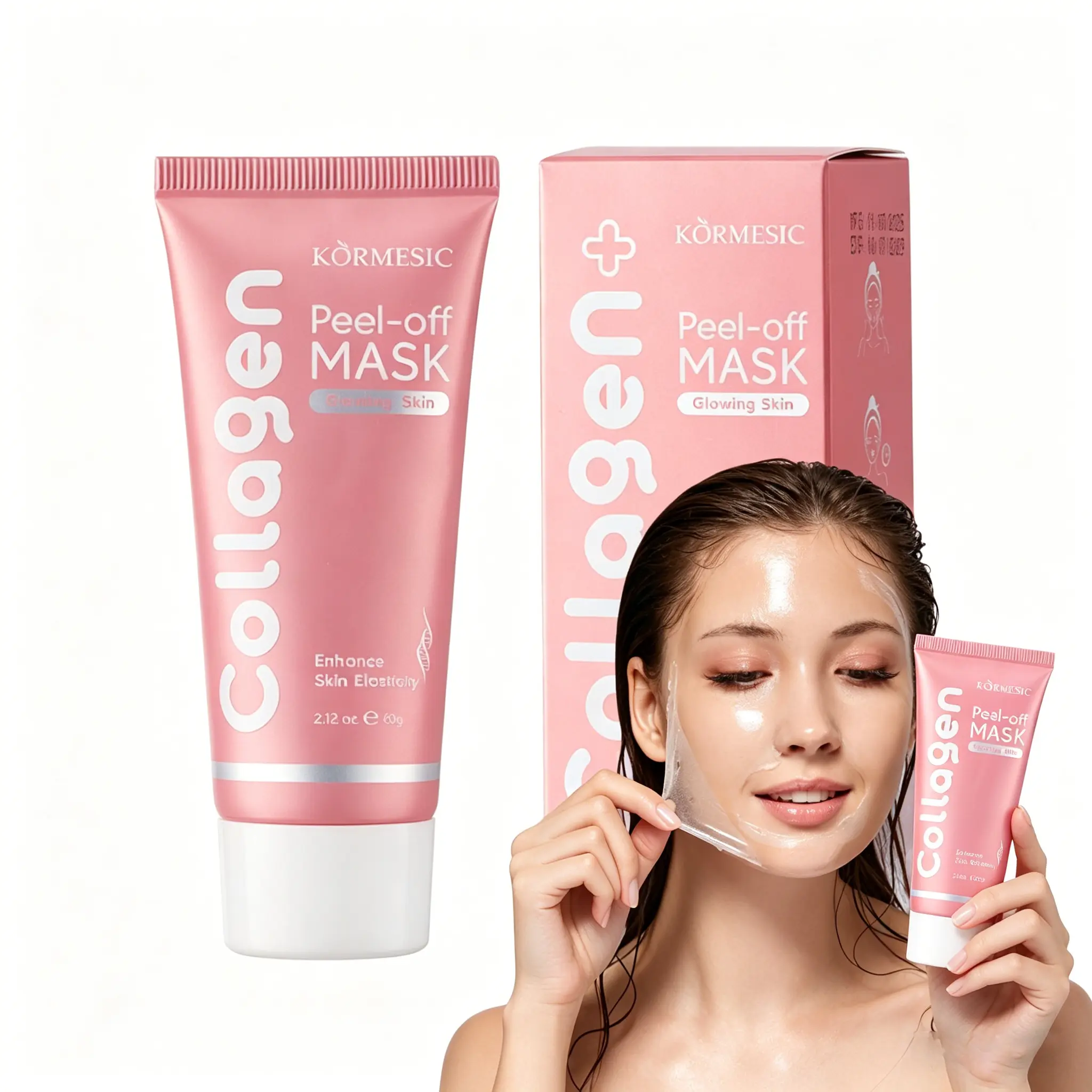 3 PCS Collagen Overnight Wrapping Face Mask – Hydrating & Firming Peel-Off Mask for Elasticity and Radiance – 2.12 fl.oz, Suitable for All Skin Types
