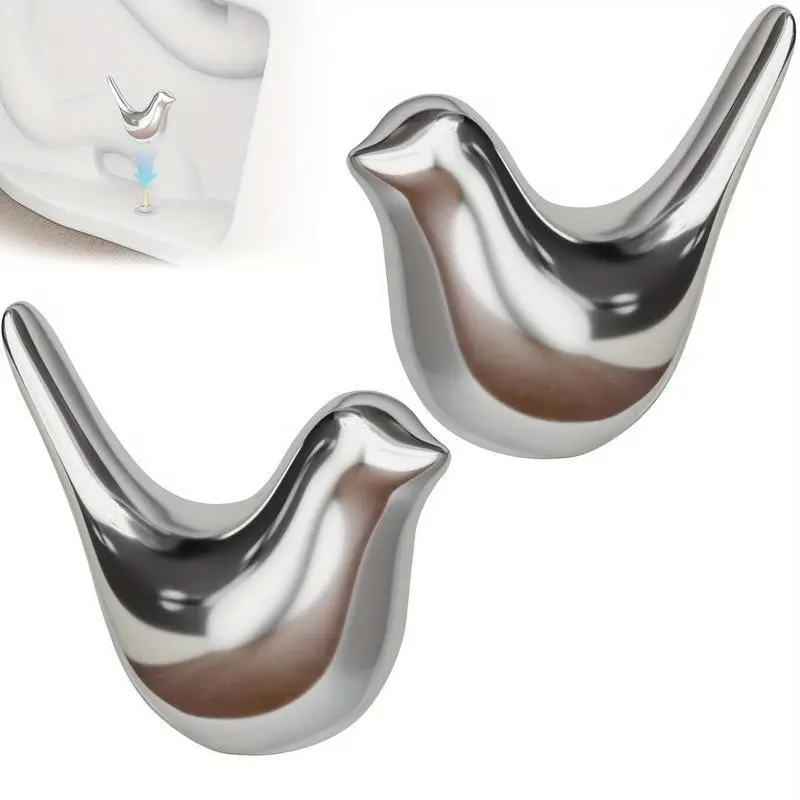 Bird-Shaped Toilet Bolt Cover, Toilet Bolt Caps, 2-Pack, Easy Installation, Rust-Resistant, Suitable for All Toilets, Durable and Reliable Fixtures, Toilet Accessories