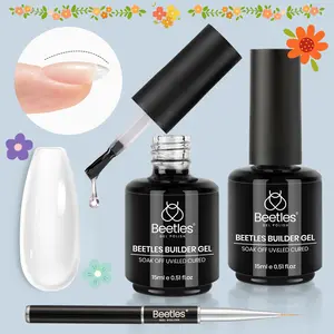Beetles Builder Gel for Nails 7 in 1 Nail Builder Strengthener Gel Clear Color Builder Extension Nail Gel for Holiday Nail Art Design for Girls