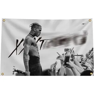X Flag Rapper Banner Music Hip Hop Tapestry  3x5 Ft Decor