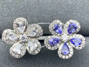 A652 Tanzanite Earrings Natural Stone