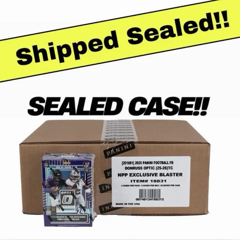 [SEALED CASE] 20x 2025 NFL Donruss Optic Blaster Box - Downtown! - Panini Collectible Football Sports Trading Cards