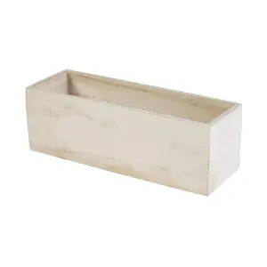 Whitewash Planter Box Centerpiece
