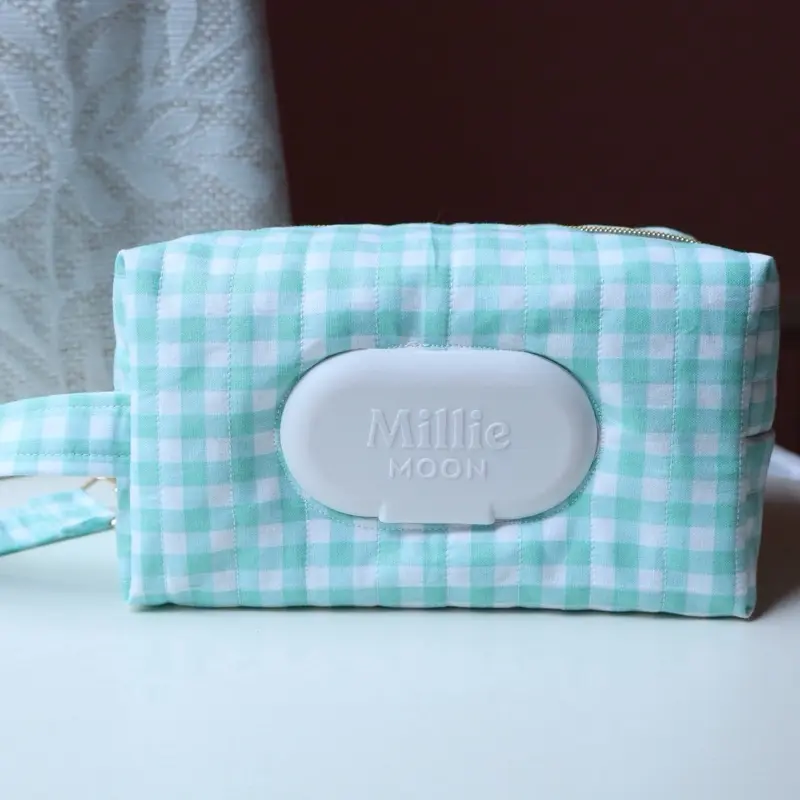 Handmade Diaper and Wipes Pouch, Baby Travel Diaper Organizer Bag