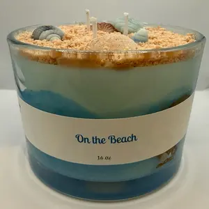 On the Beach Candle Replica of the Beach Decor Ornament for Home Decoration Handmade Soy Wax Vegan Cruelty Free Aesthetic Decor