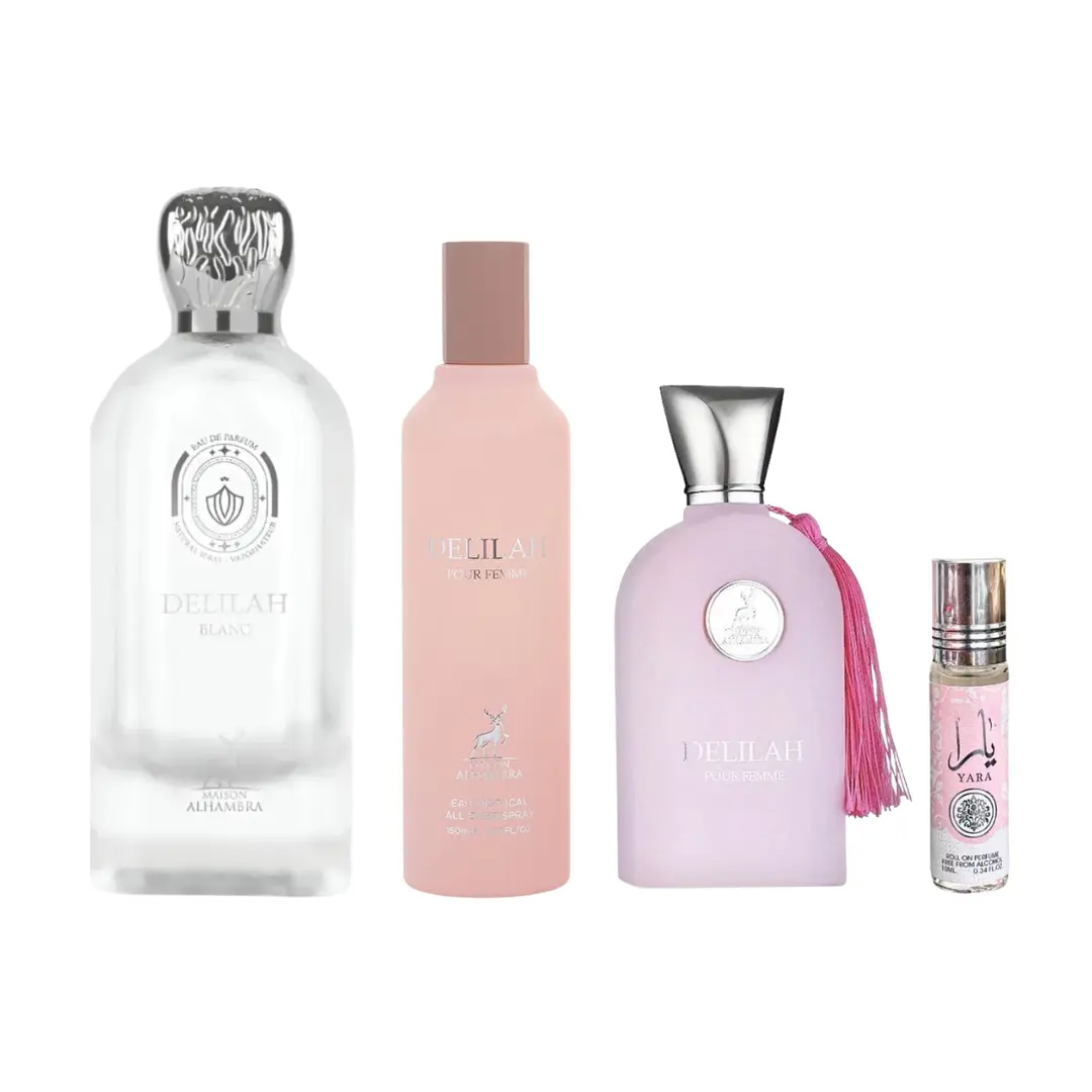 MAISON ALHAMBRA Women's EDP Scented Fragrance Perfume Set - Signature Collection, All-Over Spray, 10ml YARA Oil, 100ml (3.4 oz) Blanc Eau De Parfum Spray