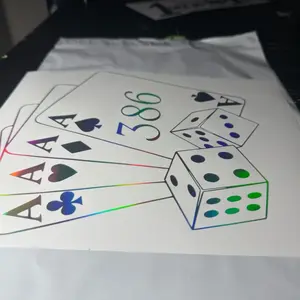 Cards with dice decals~any area codes  (add area code in add note during check out :) decal sticker