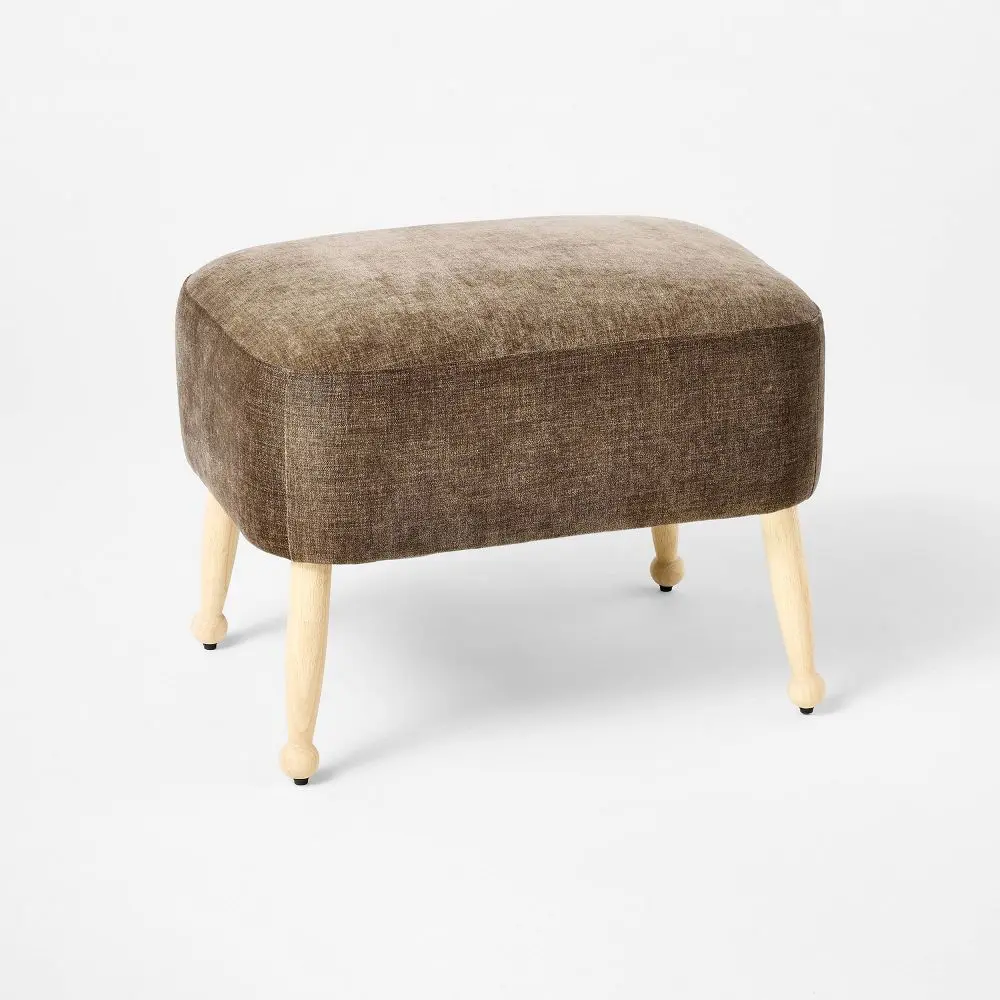 Corallina Upholstered Wooden Ottoman - Threshold designed with Studio McGee