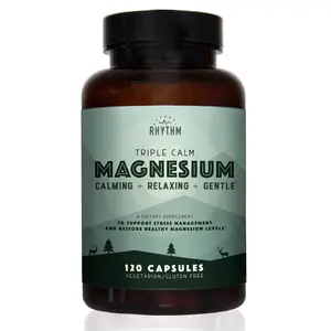 Triple Calm Magnesium - 150mg of Magnesium Taurate, Glycinate, and Malate (120 capsules) Antioxidant Dietary Supplement All Natural Supplement Vitamins Muscle