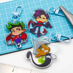 Hero Acrylic Charm; Danny Phantom, Jake Long, Randy Cunningham, Ben 10; 2" double sided keychains
