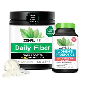 Zenwise Women’s Gut Wellness Bundle – Daily Fiber + Women’s Probiotics  –  Supports Digestive Health & Regularity  –  Clinically Studied Formula That Supports Women's Health