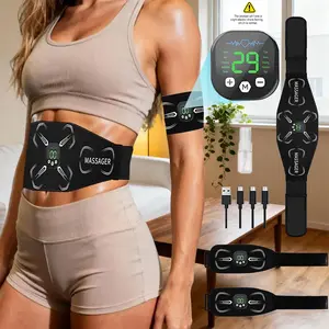 ABS Stimulator, Intelligent Ab Machine with Muscle Stimulation for A Toned Stomach,Home Office Fitness Workout Equipment, Stomach Body Sculpting Tool