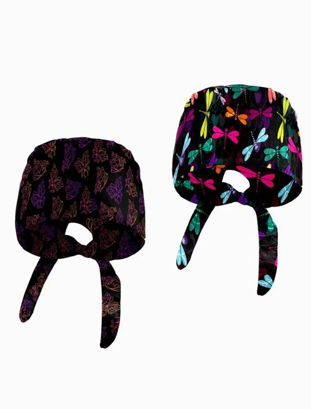 Adjustable Scrub Cap 2 Pack with Sweatband Breathable Unisex Working Hat for Nurses and Professionals