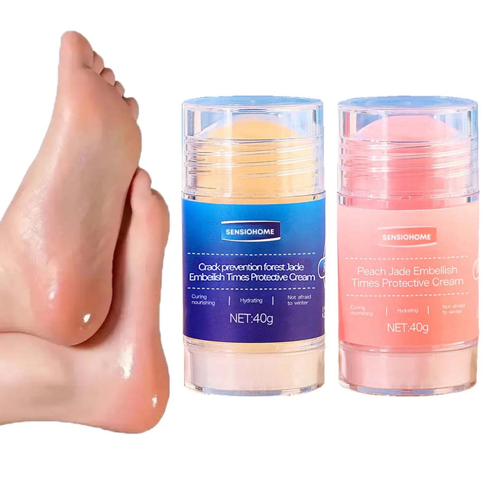 Foot Care Cream Anti Crack Moisturizing Softening Nourishing for Dry Cracked Feet Removes Dead Skin Moisturizes Dry Skin 40g