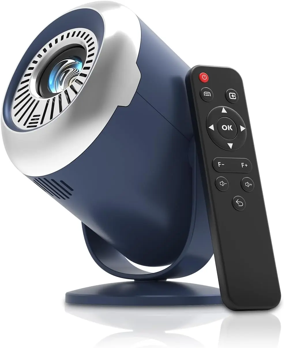 Mini Projector with WiFi and Bluetooth, Native 1080P 4K Support Portable Projectors for iPhone, Electric Focus and 180 °   Rotating, 170" Proyector for Home Theater, for Phone/HDMI/USB/TV Stick