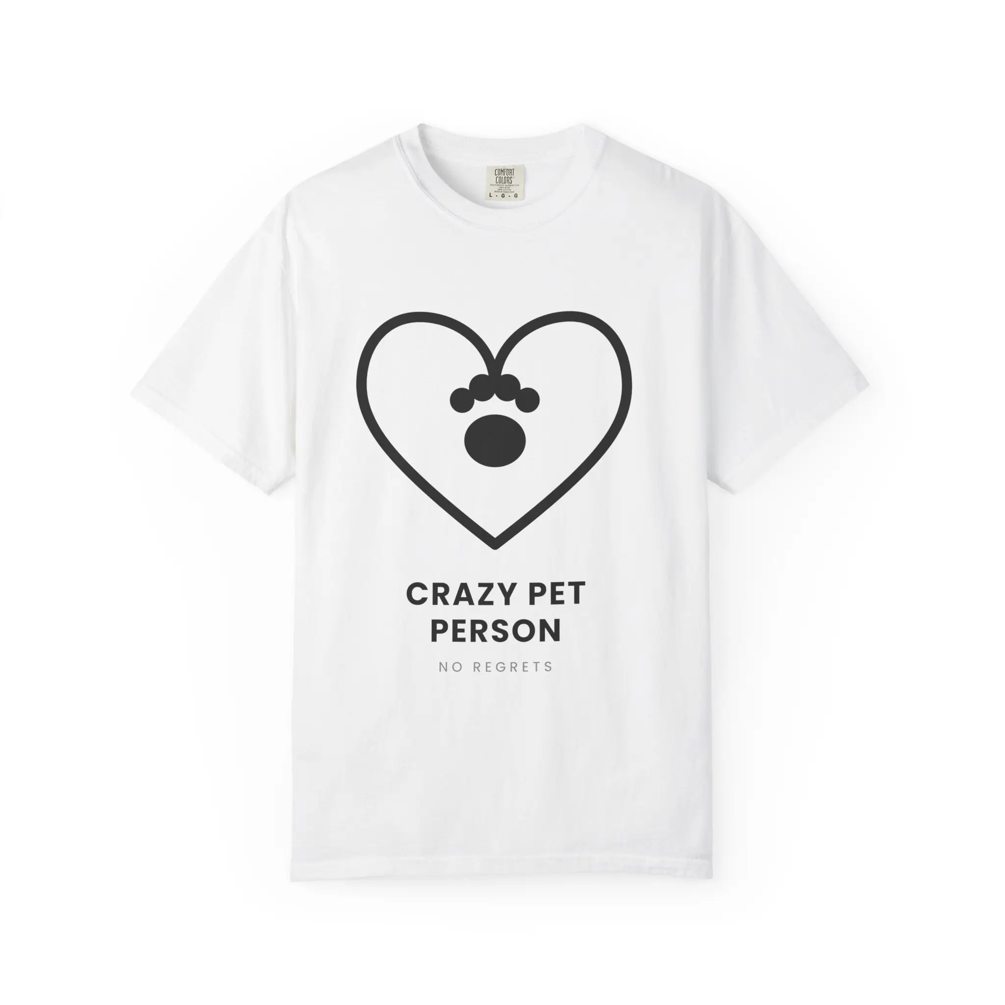 Crazy Pet Person T-shirt | Heart Paw Print Tee
