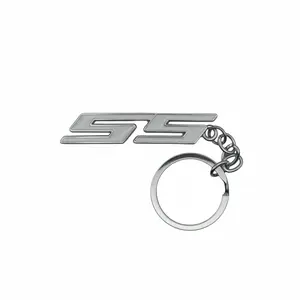 American Muscle SS- Keychain - White/Chrome