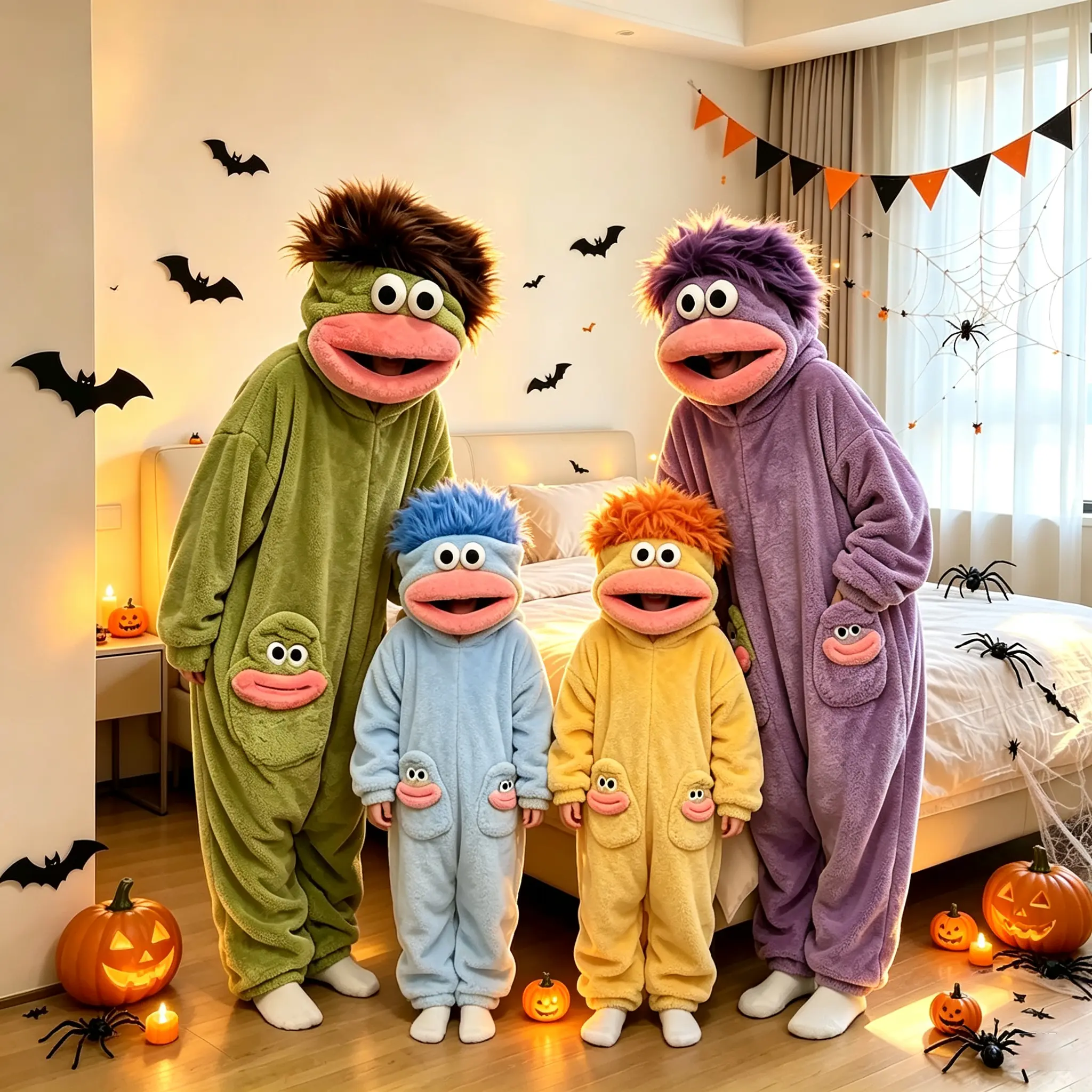 Funny Big Mouth Monster Onesie for Adults and Kids, Thick Fleece Family Matching Pajamas, Cozy Oversized Novelty Halloween Costume Winter Loungewear Halloween Gift