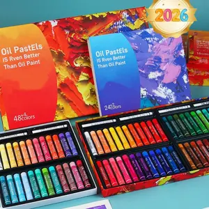 24/36/48 Color Heavy Oil Pastels, High Quality Smooth Soft, Strong Adhesion, Professional Art Use, Ideal for Artists and Students, Art Supplies, Art School Supplies