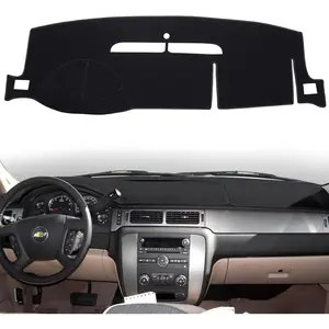 Dashboard Cover Dash Mat Fit for 2007-2014 Chevy Chevrolet Tahoe Suburban,2007-13 Chevy Avalanche Silverado 1500 2500 3500 LTZ /2007-13 GMC Sierra SLT Denali,2007-14 GMC Yukon XL(Black)