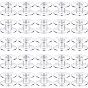 25 count Bobbins for Sewing Machine, Plastic Bobbins for Sewing Machine with Bobbin Case, Sa156 Bobbins, Bobbins Class 15, Bobbins for Sewing Machine