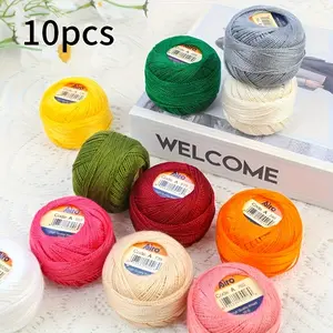 2026 New High-End 10 Color Lace Thread Set, 10g/40m/bundle, DIY Handmade Embroidery Floss, Friendship Bracelet Sewing Threads