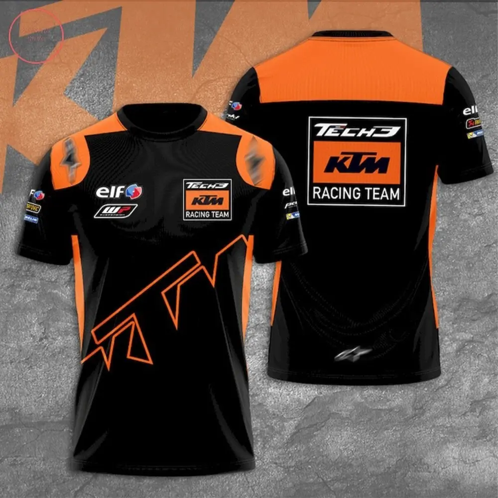 Collection KTM Motorsport Racing 3D Jersey Shirt for Men Women, Performance Athletic Tee, Breathable Sports Jersey, Speed Racing Graphic Shirt, Lightweight Crew Neck Casual Racing Fan Apparel