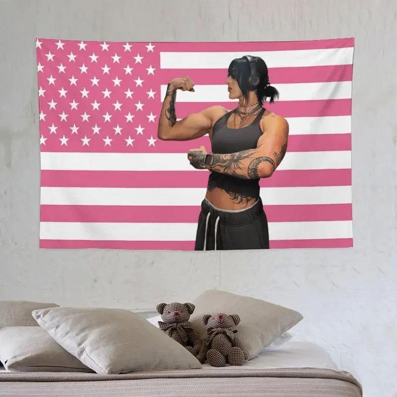 2025 New Rhea Ripley Wall Tapestry Poster For College Dorm Cave Bedroom Living Room Office Party Decoration Gift tapestry bedroom decorative accessories chill room accessories boy room decor tapestry Modern Stripe Design summerwins