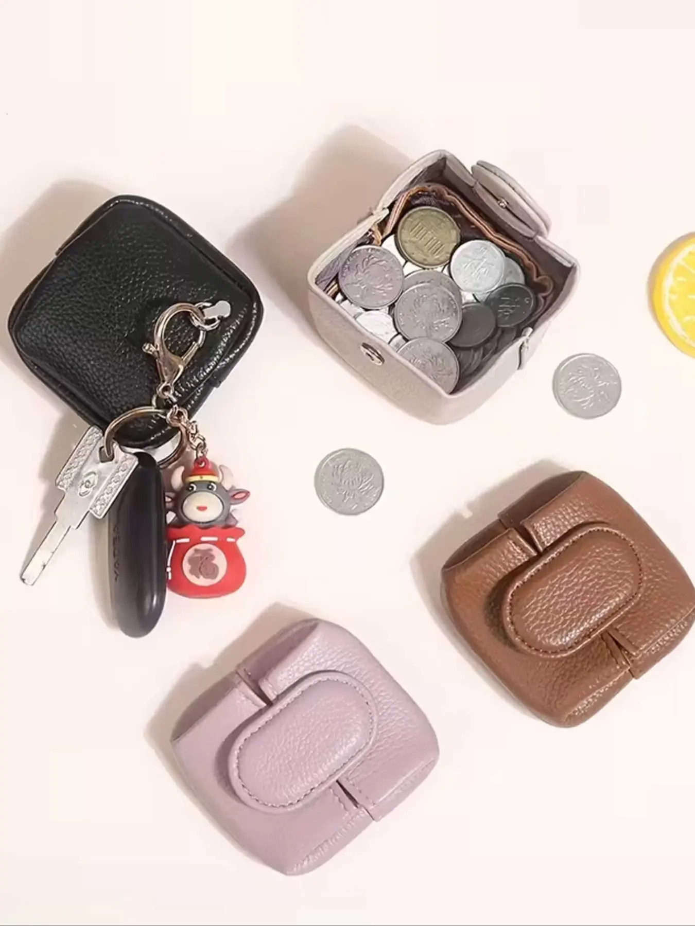Mini Portable Women's Coin Wallet, Fashion PU Buckle Design, Multifunctional Compact Bag, Lightweight Travel Essential, Quality Stitching Details, Wallet Coin Purse, Small Wallet, Wallets Women