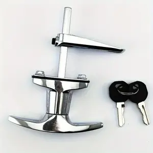 1 T-handle cam lock with key open, including deadbolt