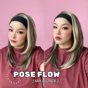 JBEXTENSION 18 Inches Natural Straight Headband Wig POSE FLOW HAIR