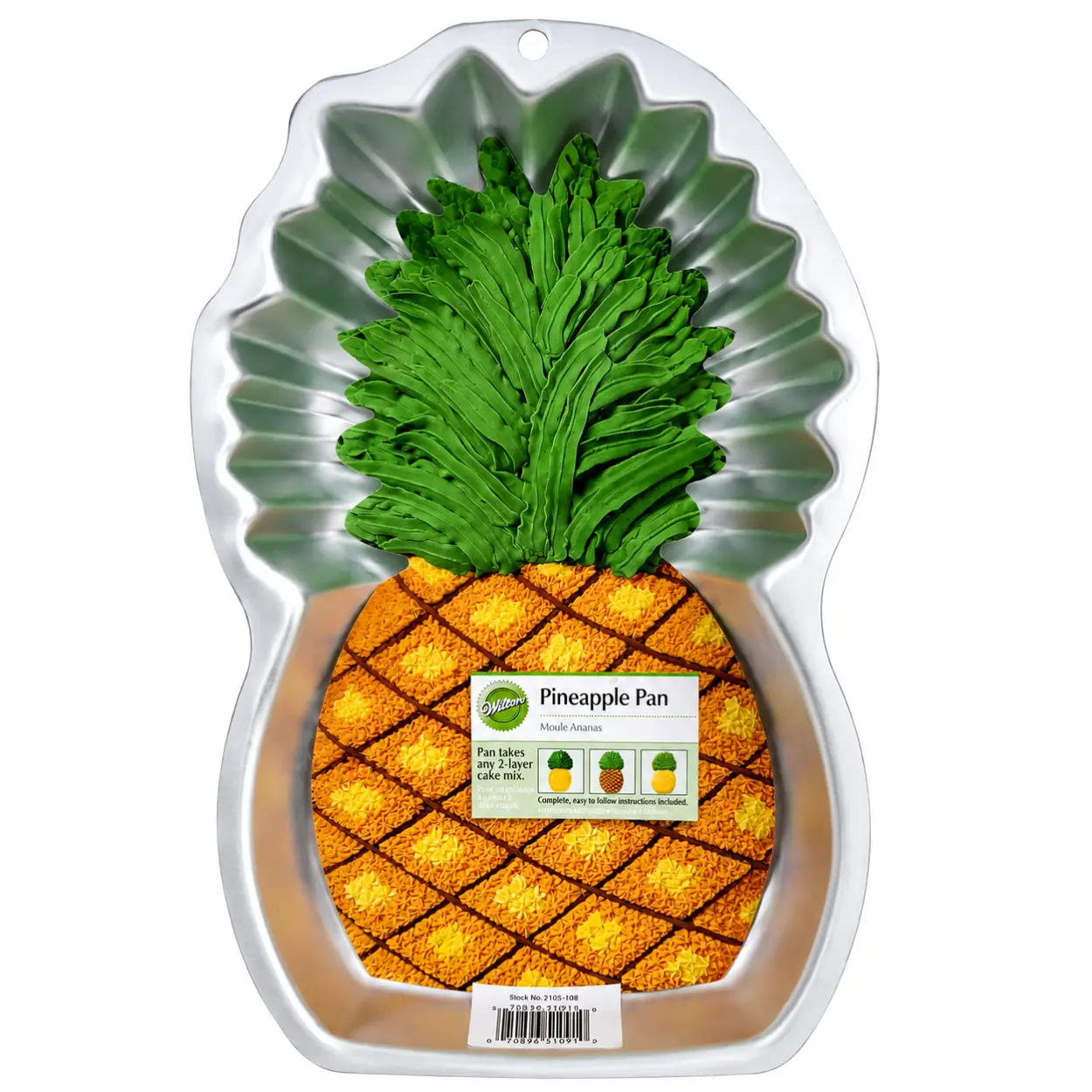 Vintage Wilton Pineapple Cake Pan Retired Aluminum Cake Pan with Insert