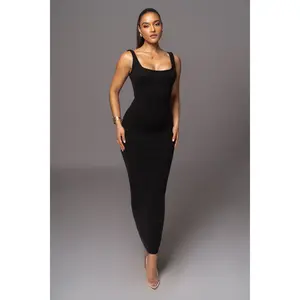 Black Karolina Knit Maxi Dress