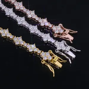 925 Silver VVS Moissanite Tennis Bracelet for Men Women Iced VVS Sterling Silver Tennis Chain Affordable Statement Accessory