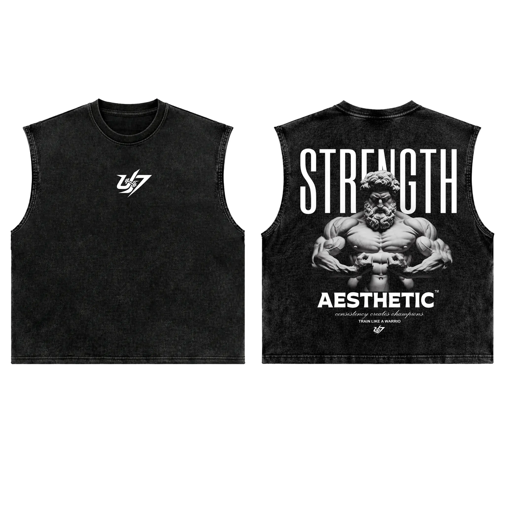 Strength Aesthetic Gym Tank, Workout Tank, Men's Sport Outfit, Gym Men's Top, Training Tank, Gym Apparel, Gym Workout Men