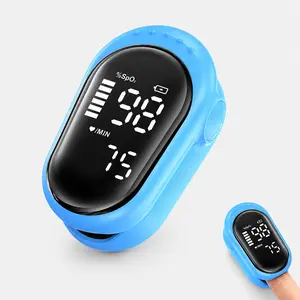 Rechargeable Design ,Portable Fingertip Pulse Oximeter, One-Touch Instant Reading Blue SpO2 & Heart Rate Monitor, Travel-Friendly Wellness Tracker for Home, Fitness & Active Users
