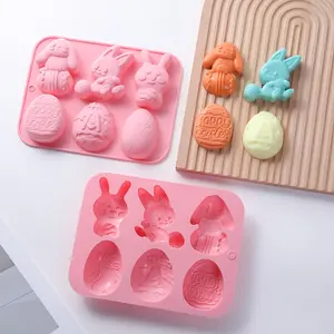 Easter Bunny Egg Shape Silicone Cake Mold, Cake Decorating Tool, Candy & Chocolate Mould, Pastry Baking Mold, 1pc