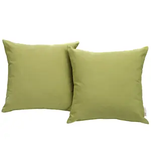 Modway Convene Two Piece Outdoor Patio Pillow Set in Peridot