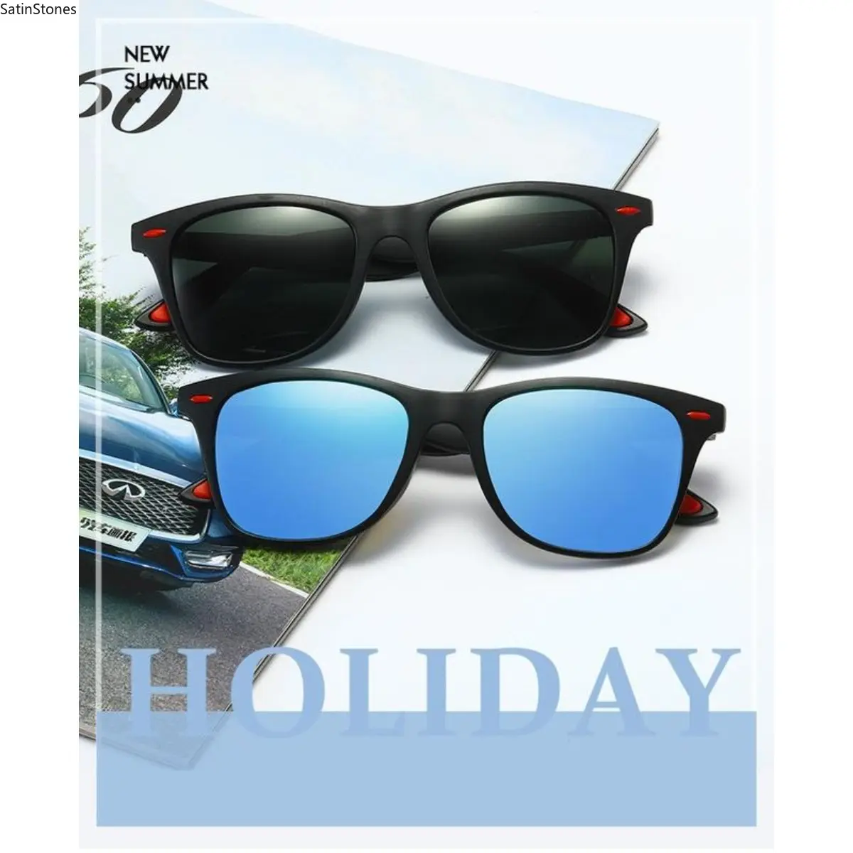Unisex Aesthetic Edgeless Sunglasses - Polycarbonate Frame, Polarised UV Protection Lenses, Men's Outdoor Sports Fashion Eyewear Accessories, Edgeless Men's Sunglasses, Polycarbonate Men's Sunglasses