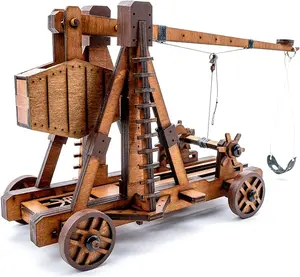 DIY 3D Wooden Puzzles for Adults Trebuchet Science Building Kit Model Catapult Engineering Kit Wood Assembly Gifts
