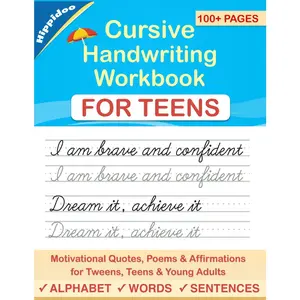 Cursive Handwriting Workbook for Teens: A cursive writing practice workbook for young adults and teens (Master Print and Cursive Writing Penmanship for Teens) - Paperback