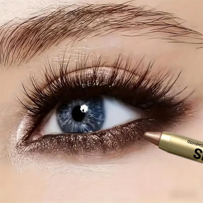 1PC Metallic Eye Makeup Shimmer Pencil, Highlighting Stick, Twistable Eyeshadow Pencil, Matte Waterproof Under-Eye Pencil, Glitter Eyeshadow Stick