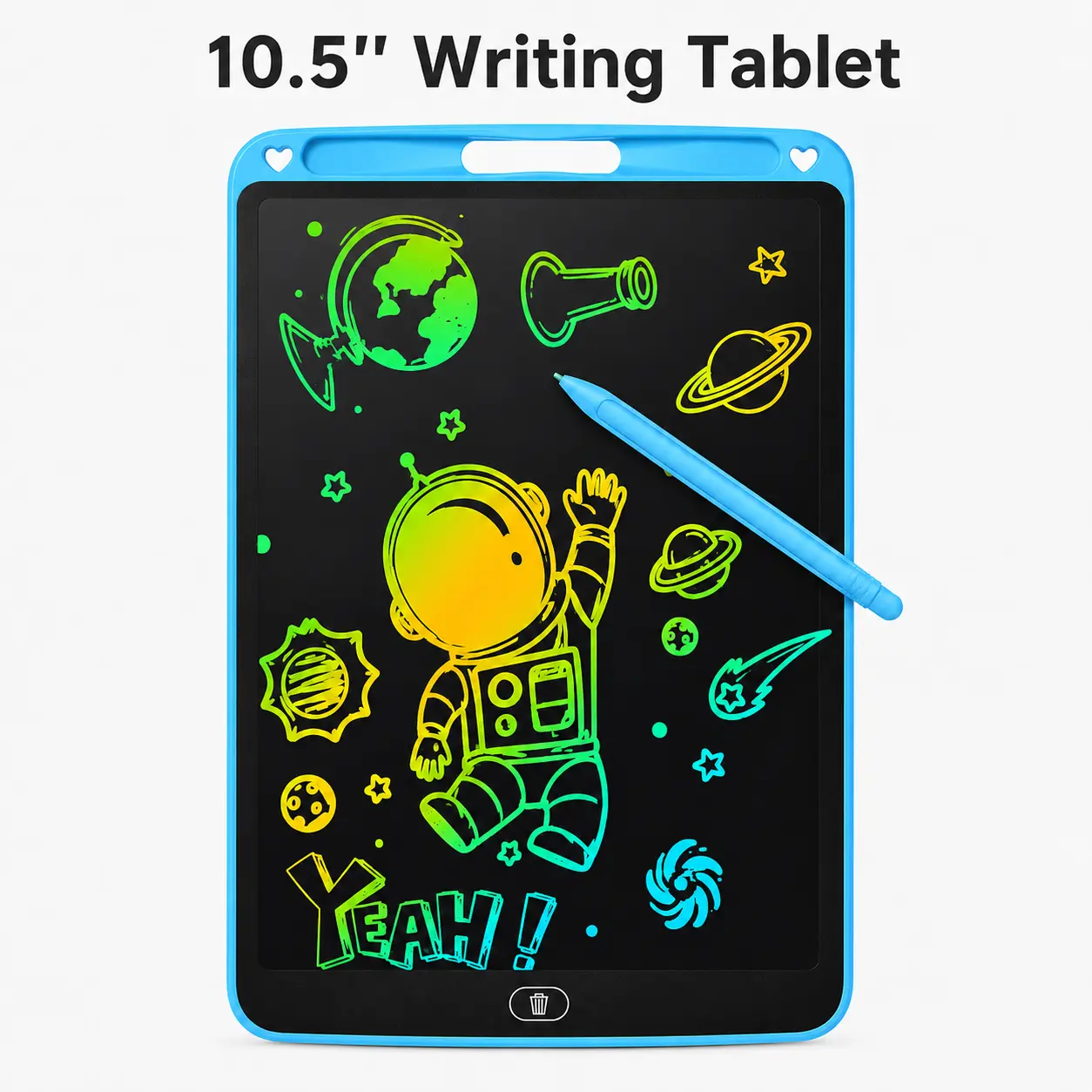 10.5-inch LCD Writing Tablet for Kids - Colorful Digital Drawing Tablet, Portable, Waterproof, Lightweight Electronic Sketch Doodle Pad with Batteries, Ideal Gift for Ages 3-8