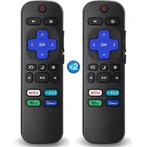 2count Replacement Remote Control Compatible for Roku TV, Universal Remote Fit for Hisense/Onn/TCL/Sharp/Element/Philips/Hitachi/JVC/RCA/Insignia/Sanyo/LG RokuSeries Smart TVs (Not for RokuStick & Box)