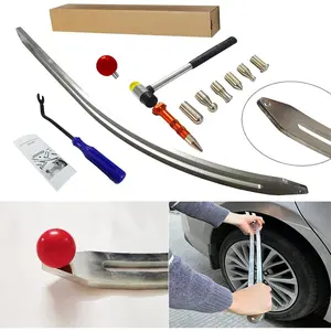 Auto  Dent Removal Fender  Repair Puller Lifter Big Curved Rod Crowbar Tools Hook Rods Kit