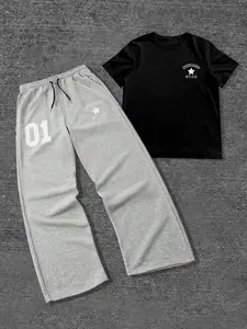 Men's Dual-Tone Ultratech Wool Sports Set, Includes Hoodie & Jogger Pants, Comfortable & Stylish Activewear for Gym & Fitness